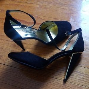 Black Heel with Gold Detailing